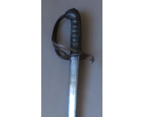[AP] A VICTORIAN 1821 PATTERN LIGHT CAVALRY OFFICER~S UNDRESS SWORD of regulation type, with pipe-backed blade formed with a 