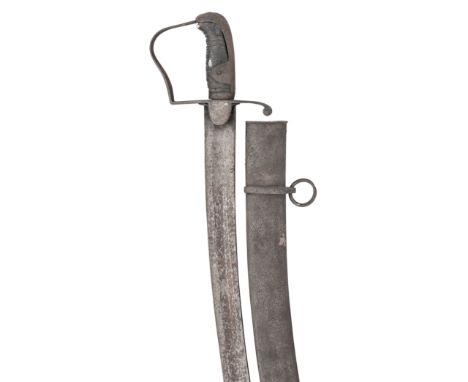 [AP] A 1796 PATTERN LIGHT CAVALRY TROOPER~S SWORD of regulation type, with curved fullered blade double-edged and widening to