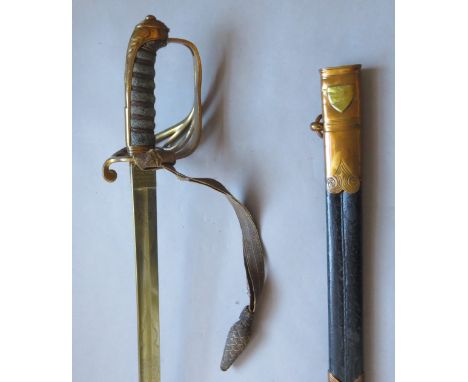 [AP] A VICTORIAN 1845 PATTERN INFANTRY OFFICER~S SWORD BY HENRY WILKINSON, PALL MALL, LONDON, NO. 11414 FOR 1861 of regulatio