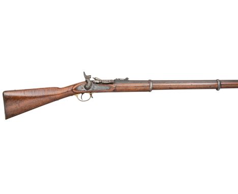 [AP] A .577 CALIBRE BREECH-LOADING SNIDER-ENFIELD MILITARY RIFLE, DATED 1855 of regulation type, with sighted barrel rifled w