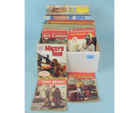 A selection of vintage Rupert annuals and booklets, four George Best soccer annuals, various childrens books and vintage cowb