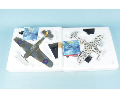 A boxed Corgi Hawker Sea Hurricane IB limited edition 1732/2110 plus a Messerschmitt BF109G-2 yellow 12 limited edition 640/1