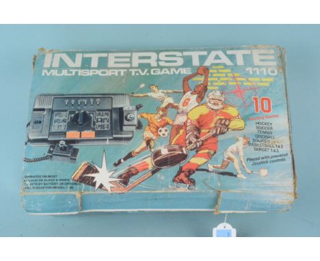 A vintage boxed 'Interstate Multisport TV Game 1110' (untested)