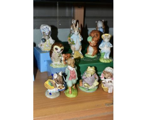 ELEVEN BESWICK BEATRIX POTTER FIGURES, all BP-10a, boxed except where mentioned, comprising Appley Dapply (no box), Foxy Whis