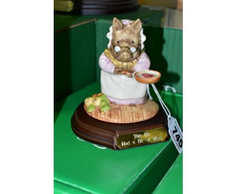 A BOXED LIMITED EDITION BESWICK WARE BEATRIX POTTER FIGURE, This Pig Had a Bit of Meat BP-9d no 0621/1500, commissioned by Pe