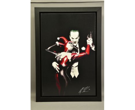 ALEX ROSS (AMERICAN CONTEMPORARY) 'TANGO WITH EVIL' the Clown Prince and Harley Quinn, signed limited edition print 111/195, 