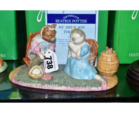 TWO BOXED LIMITED EDITION JOHN BESWICK BEATRIX POTTER TABLEAUX, comprising My Dear Son Thomas BP-11b P4169 no 0821/3000 with 