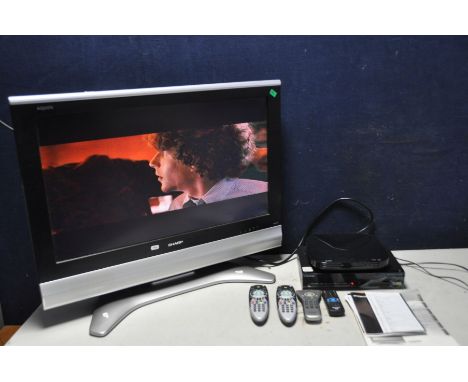 A SHARP LC-32P55E 32in TV along with Bush HDMI DVD player and a Thompson Digital TV recorder (all PAT pass and working) (3)