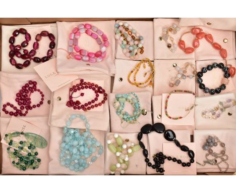 A SELECTION OF LOLA ROSE JEWELLERY,  to include eight semi-precious gemstone beaded necklaces, also including sixteen semi-pr