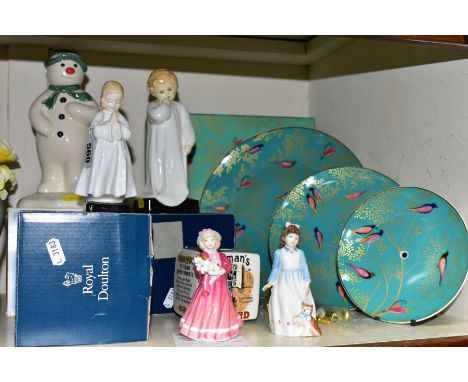 FIVE ROYAL DOULTON FIGURINES AND OTHER CERAMIC ITEMS, comprising a Royal Doulton My First Figurine HN3424 with certificate, K