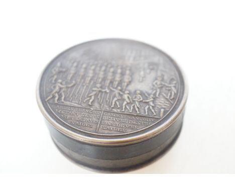 French bronze Bois Durci snuff box