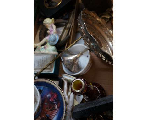 Box of mixed items to include Royal Worcester