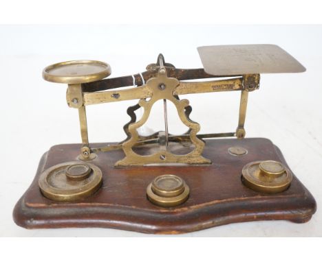 Brass scales & weights 