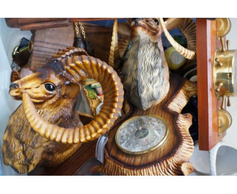 Box of mixed items to include a barometer 