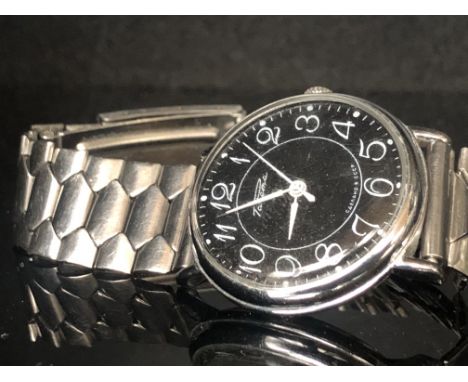 Gents Packema vintage mechanical chrome wristwatch