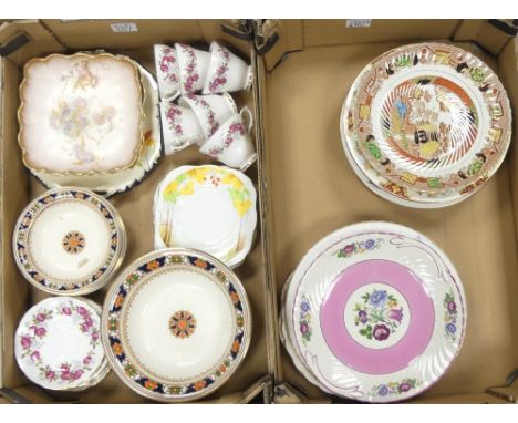 A mixed selection of ceramics to include Royal Sutherland floral china cups &amp; saucers, John Tams various sized bowls, ori