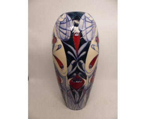 Moorcroft limited edition vase in the Spirit of Liberty design by Emma Bossons, number 81 of 200, height 36cm.