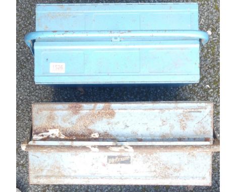 Welbourne Cantilever Toolbox together with another unbranded. Containing an assorted of tools and items. (2)