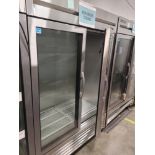 True "T-49G-HC-FGD01" 2 Door Glass Front Refrigerator S/N 10225420
