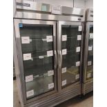 True "T-49G-HC-FGD01" 2 Door Glass Front Refrigerator S/N 10299313