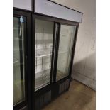Habco "ESM42HC" 2 Door Glass Front Refrigerator S/N 420662189