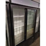 Habco "ESM42HC" 2 Door Glass Front Refrigerator S/N 420662194