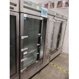 True "T-49G-HC-FGD01" 2 Door Glass Front Refrigerator S/N 10225426
