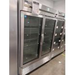 True "T-49G-HC-FGD01" 2 Door Glass Front Refrigerator S/N 10137409