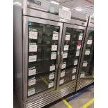 True "T-49G-HC-FGD01" 2 Door Glass Front Refrigerator S/N 10157186