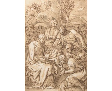 Attributed to Adrien Dassier (Lyon 1655-1690) The Adoration of the Shepherds, signed A Dassier and dated 1664 lower left, pen