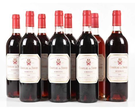 RED WINE; eight bottles Chateau de Sours Bordeaux, 2003, 13.5%, 750ml (8)