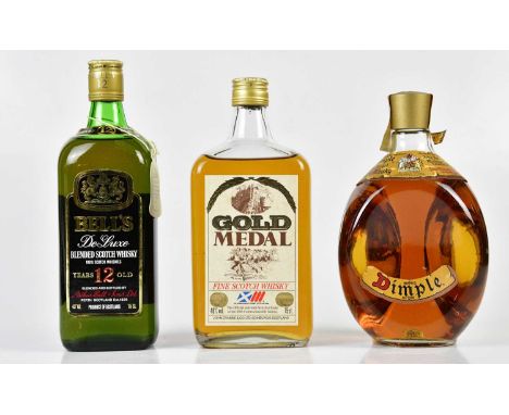 WHISKY; single bottle Gold Medal Fine Scotch Whisky, 40%, 75cl, single bottle Bell's 12 Year Old Scotch Whisky, single bottle