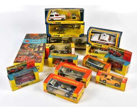 CORGI; a small collection of diecast toys to include 'Simon Snorkle Fire Engine', 'James Bond 007, Stromberg Helicopter', pol