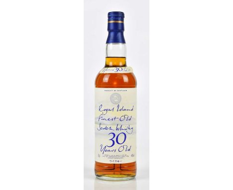 WHISKY; a single bottle Royal Island Finest Old Scotch Whisky, 30 Years Old, produced and bottled by Isle of Arran Distillery