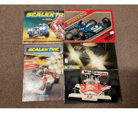 SCALEXTRIC; a group of five retro catalogues.