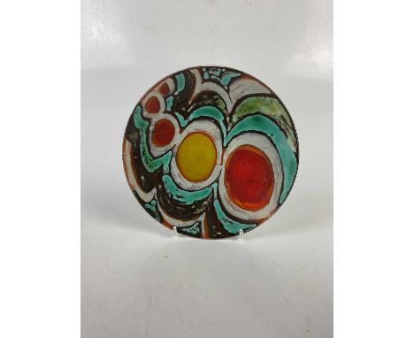 POOLE POTTERY; a footed dish in the 'Delphis' range, blue printed mark to the underside, diameter 20cm.Condition Report: Ligh