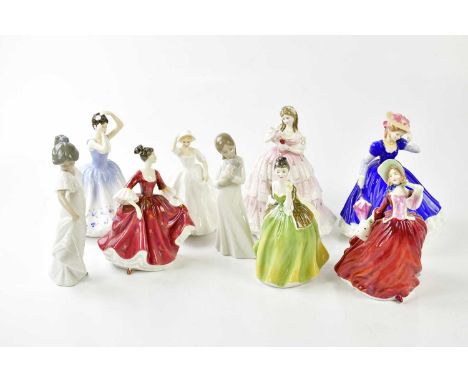 ROYAL DOULTON; seven figures comprising HN3375 'Mary', HN3994 'Red Red Rose', HN2742 'Sheila', HN2954 'Samantha', HN2811 'Ste