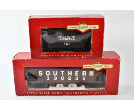 BACHMANN; two big haulers, to include 'L' Hoppers Southern, item no.98204, also a 'L' Bobba Caboose, Rio Grande Southern, ite