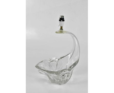 A decorative glass lamp, height 46cm.