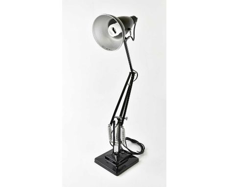 A modern black Anglepoise lamp.