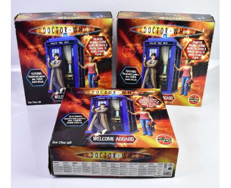 DOCTOR WHO; three Airfix 'Welcome Aboard' model kits, each boxed.