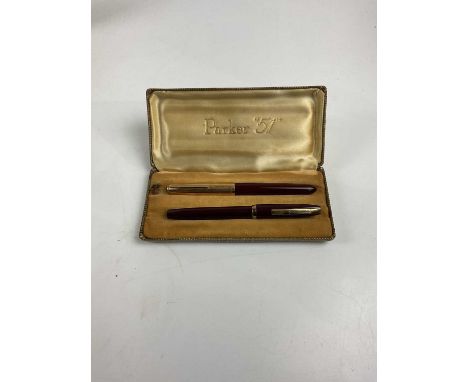 PARKER; a cased "57" fountain pen and a Sheaffer fountain pen (2).