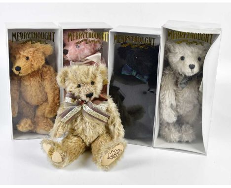 MERRYTHOUGHT; a group of five bears, four boxed.