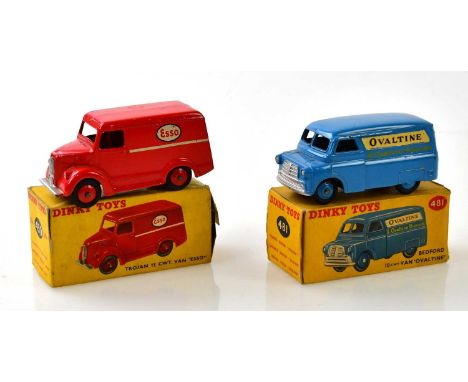 DINKY TOYS; two boxed model vehicles, 450 Trojan 15CWT van Esso and Bedford, 10CWT van Ovaltine (2).