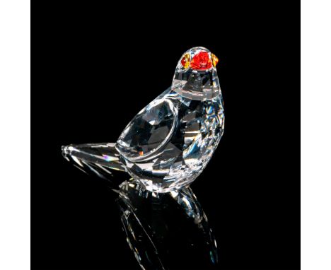Lead crystal event piece made with red and orange colored crystal. Swarovski etched backstamp. This item has its original box