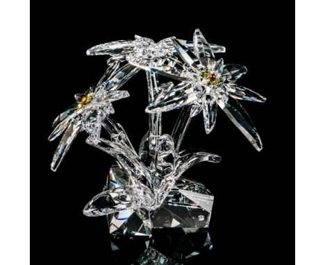 Lead crystal produced for SCS members, made with yellow colored crystal center. Swarovski etched backstamp. This item has its