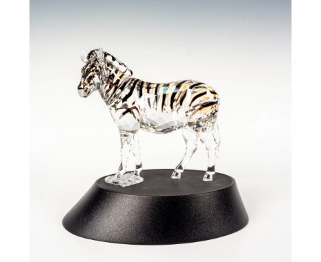 Lead crystal annual edition piece part of the Elegance of Africa series, made of clear crystal with silver-tone crystal strip