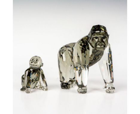 Annual edition part of the Endangered Wildlife, made world black diamond crystal. Swarovski etched backstamp. Mother gorilla 