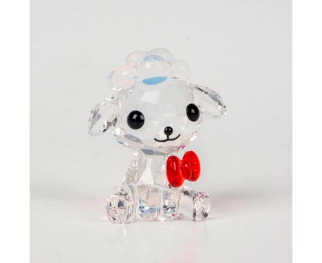 Adorable little lamb made of white opal crystal and red tie. Swarovski etched backstamp. This item has its original box. Box 