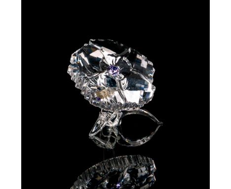 Lead crystal renewal gift for SCS members, made of clear and purple crystal. Swarovski etched backstamp. This item has its or